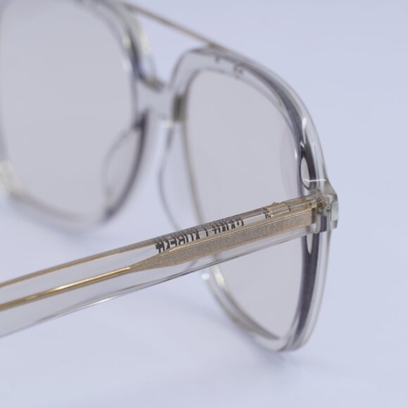 Saint Laurent SL545 002 Sunglasses Beige Aviator Frame, Light Yellow Lenses - Picture 7 of 13